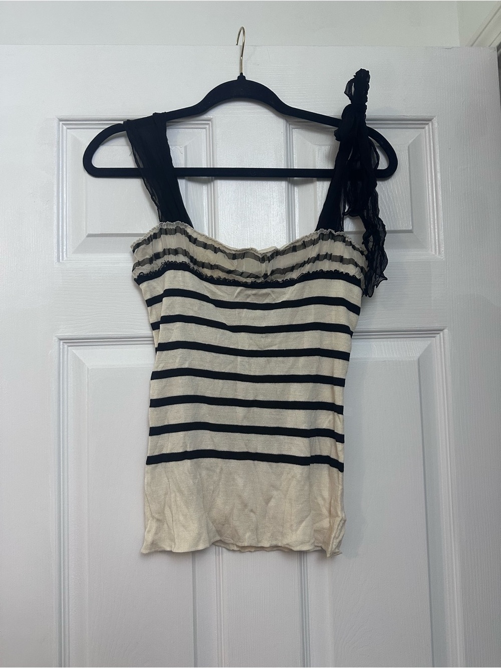 Y2K ETCETERA 100% Silk Tank top Tie Vintage Medium